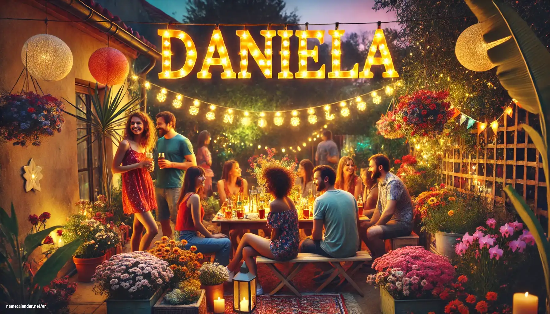 Celebration of name day and name - Dániela