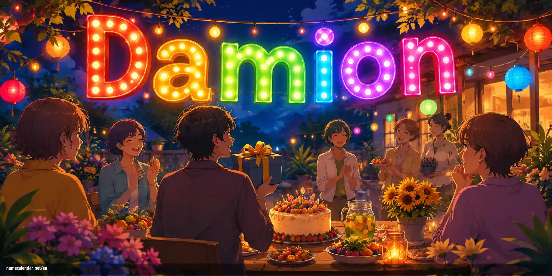 Celebration of name day and name - Damion