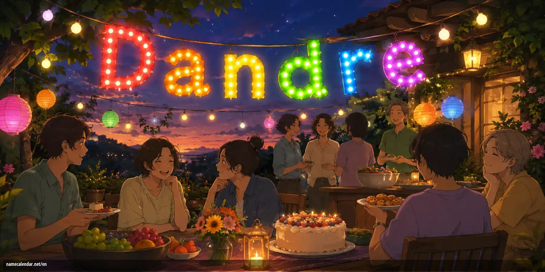 Celebration of name day and name - Dandre