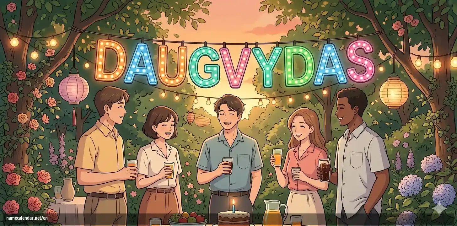 Celebration of name day and name - Daugvydas
