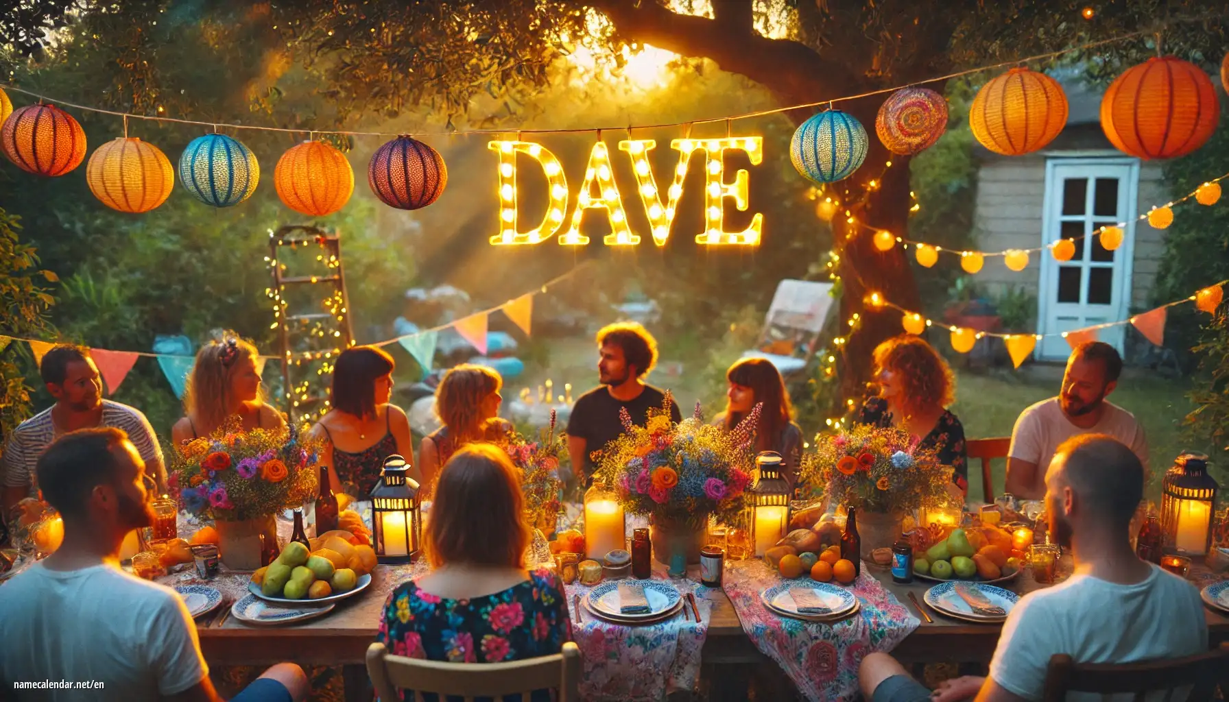 Celebration of name day and name - Dave