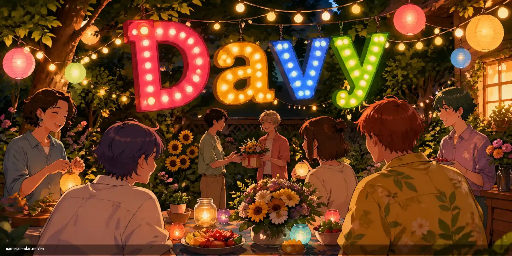 Celebration of name day and name - Davy