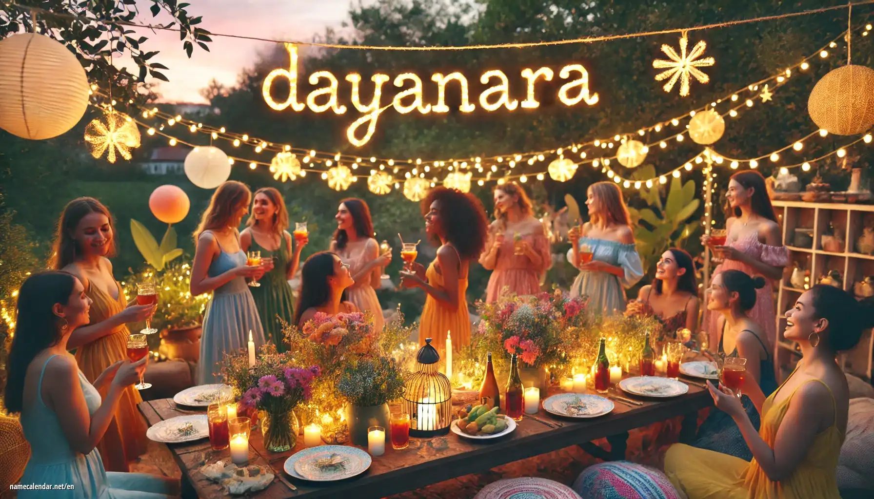 Celebration of name day and name - Dayanara