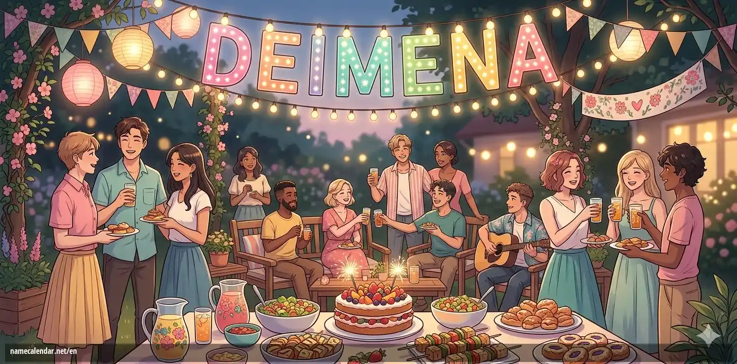 Celebration of name day and name - Deimena
