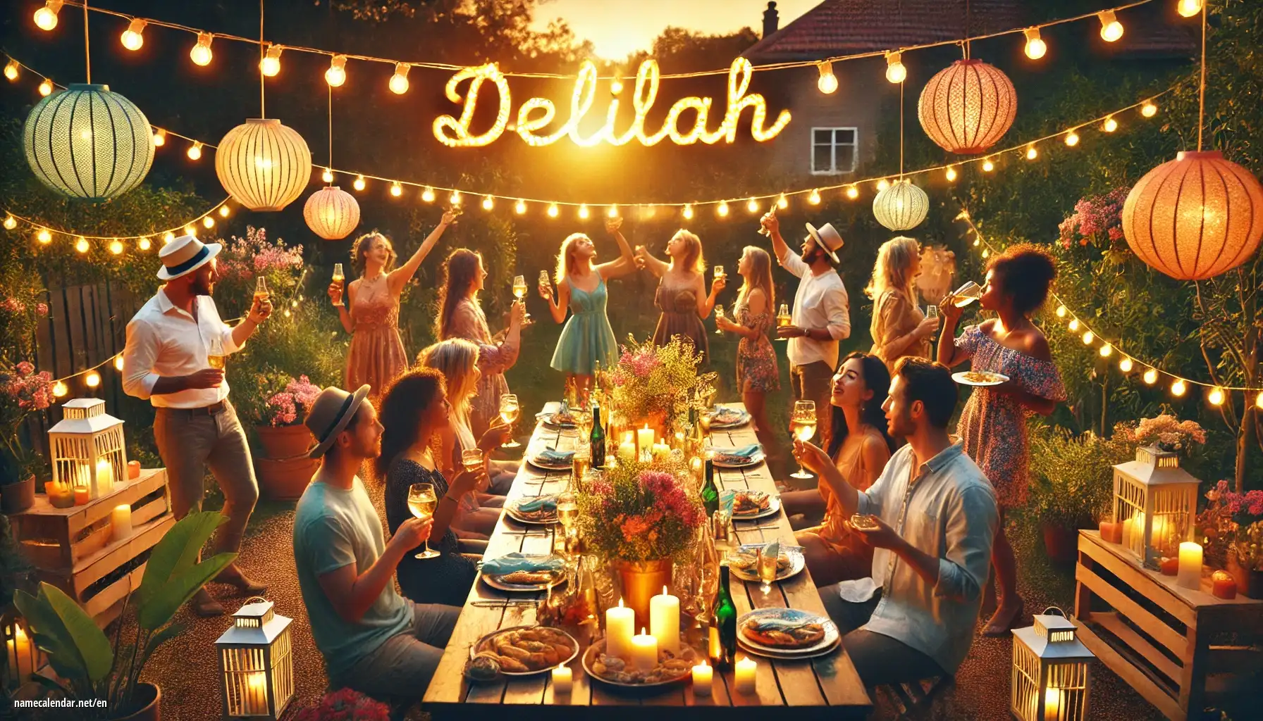 Celebration of name day and name - Delilah