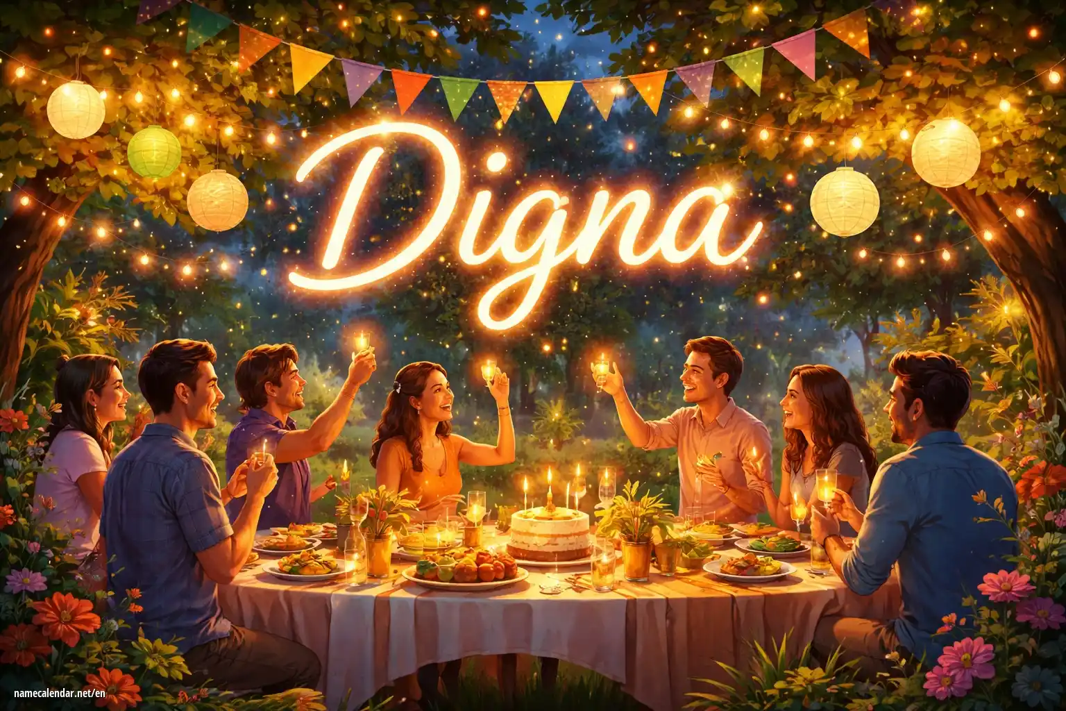 Celebration of name day and name - Digna