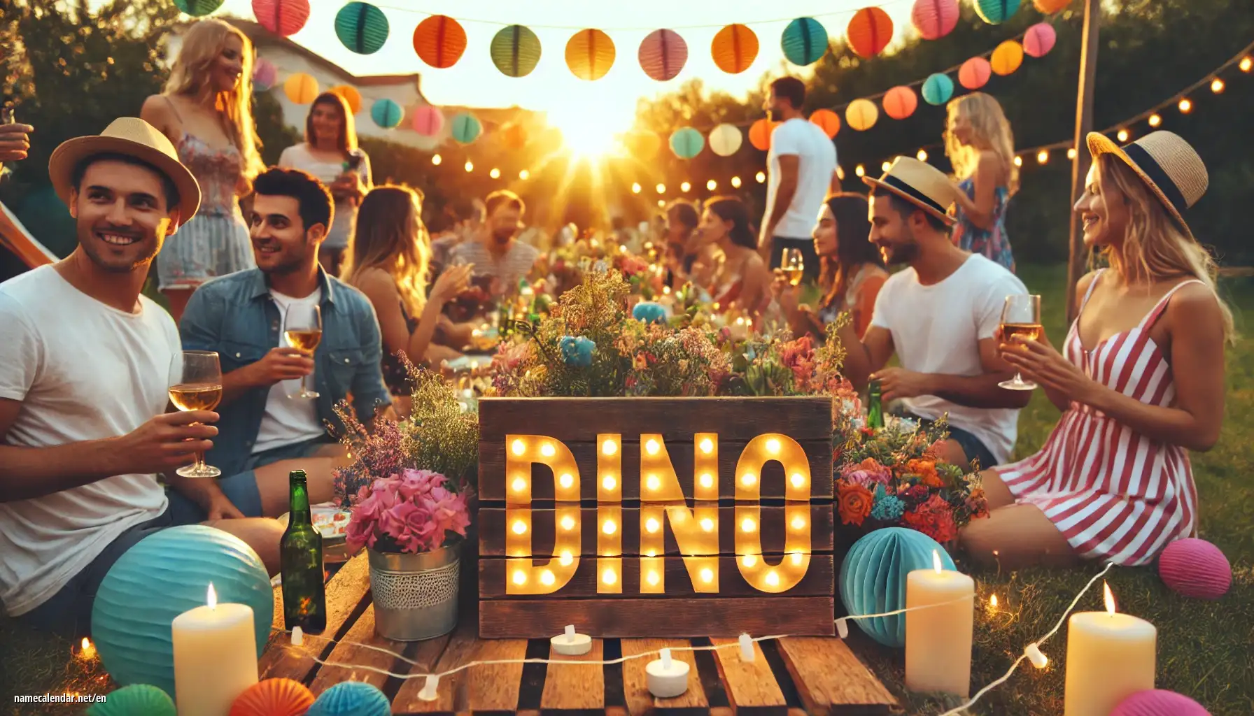 Celebration of name day and name - Dino