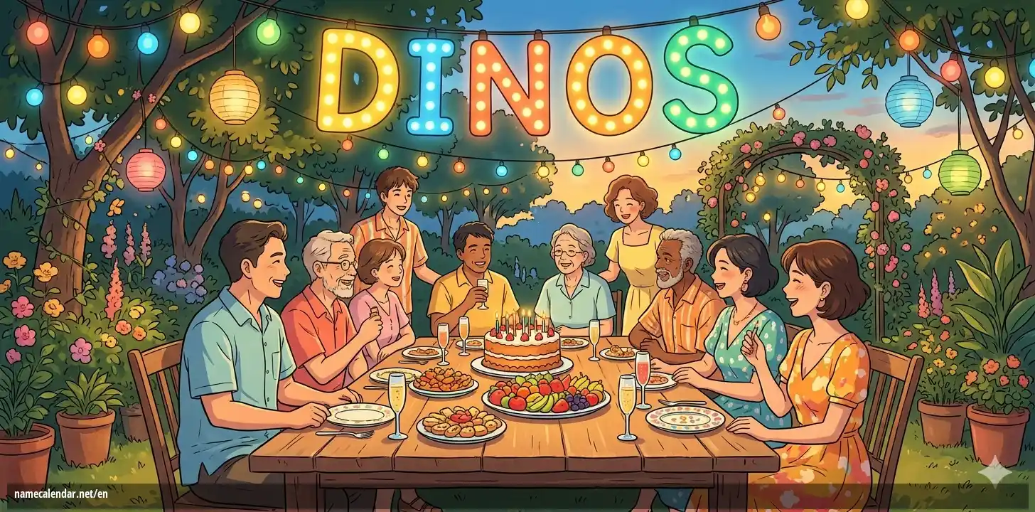 Celebration of name day and name - Dinos
