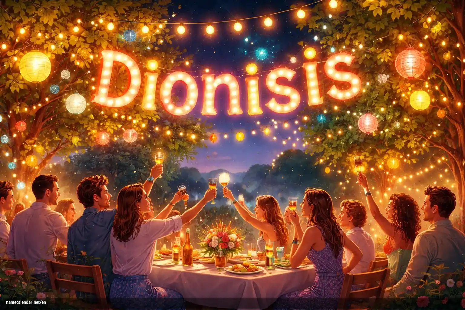 Celebration of name day and name - Dionisis