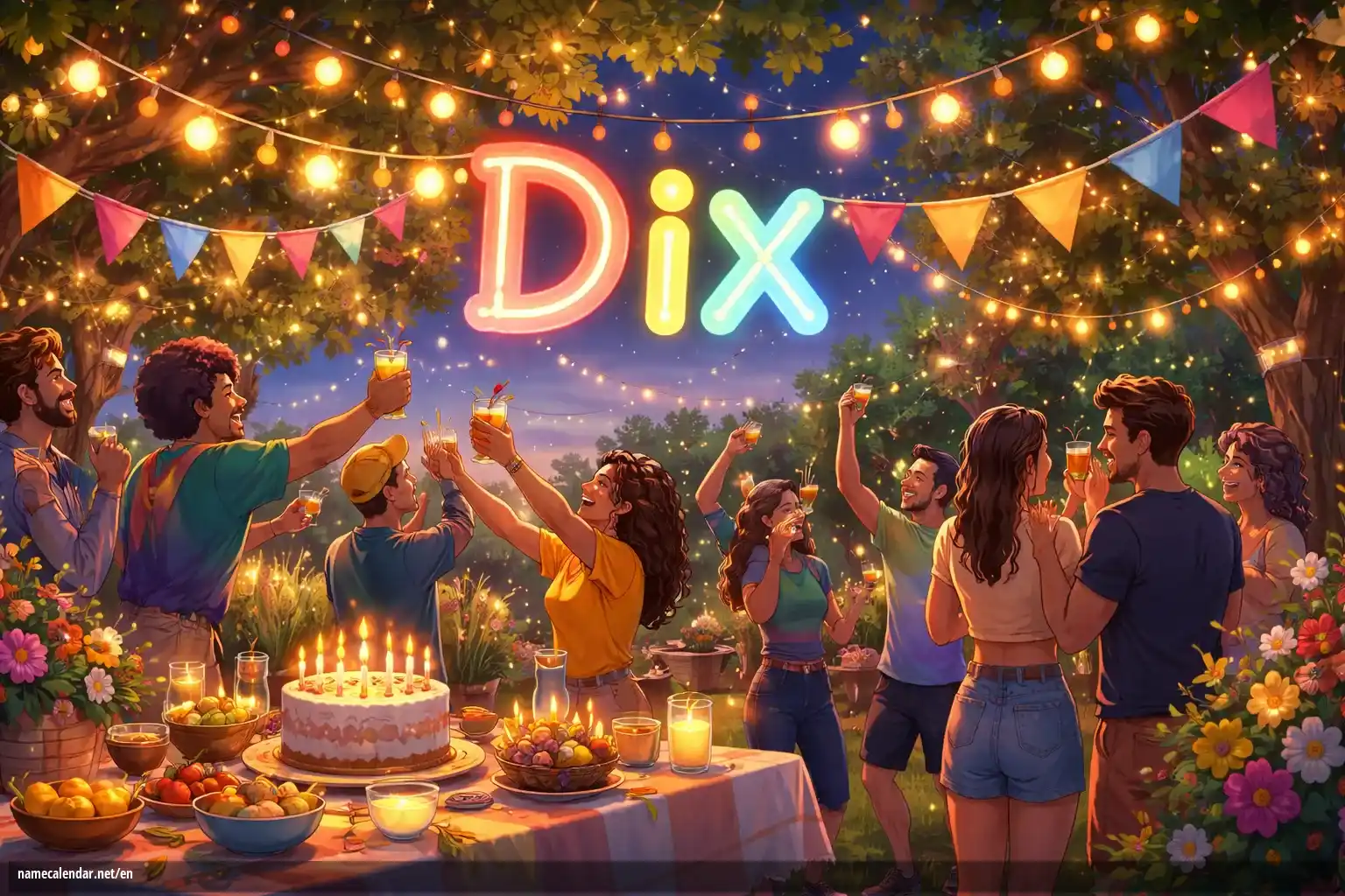 Celebration of name day and name - Dix