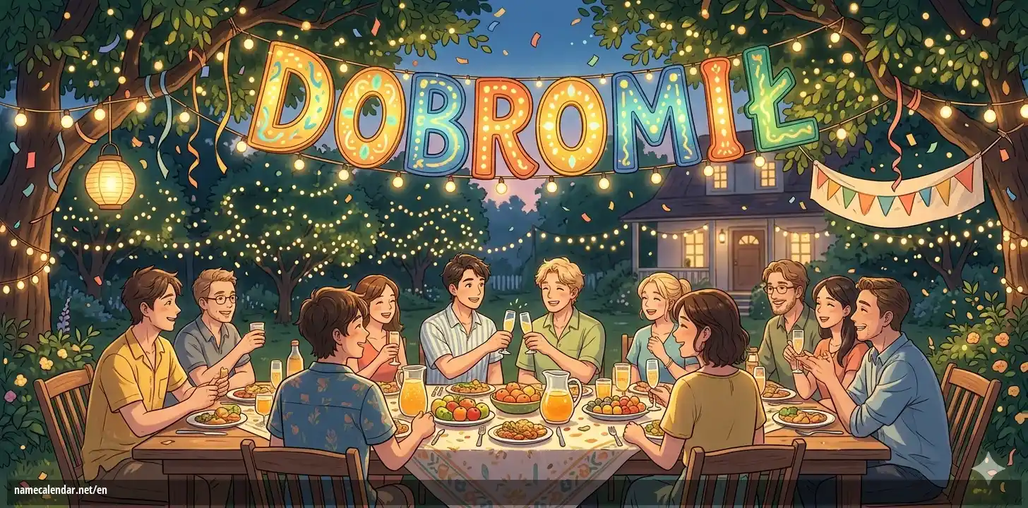 Celebration of name day and name - Dobromił