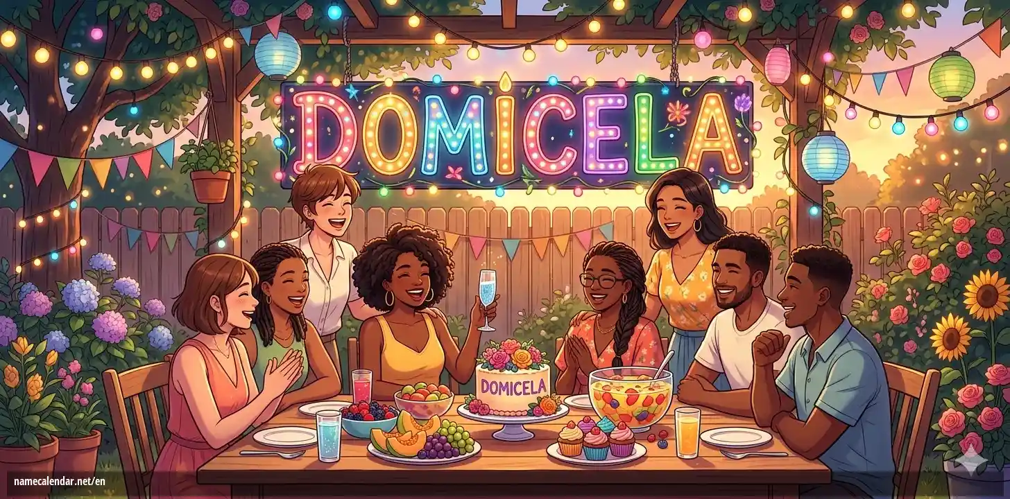 Celebration of name day and name - Domicela