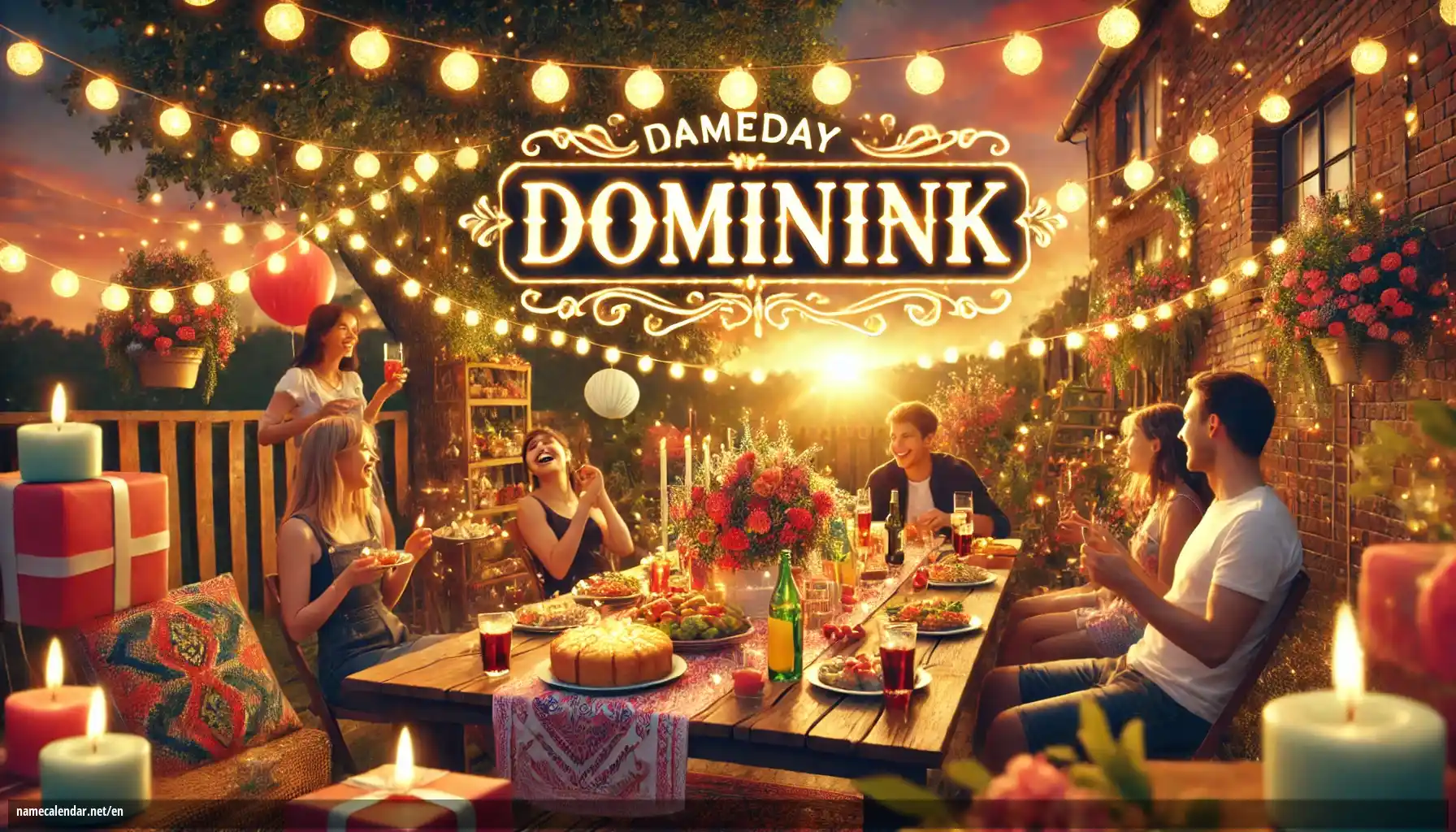Celebration of name day and name - Dominik