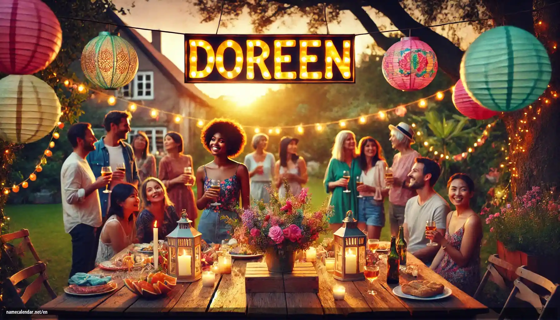 Celebration of name day and name - Doreen