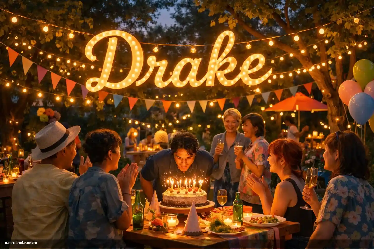 Celebration of name day and name - Drake