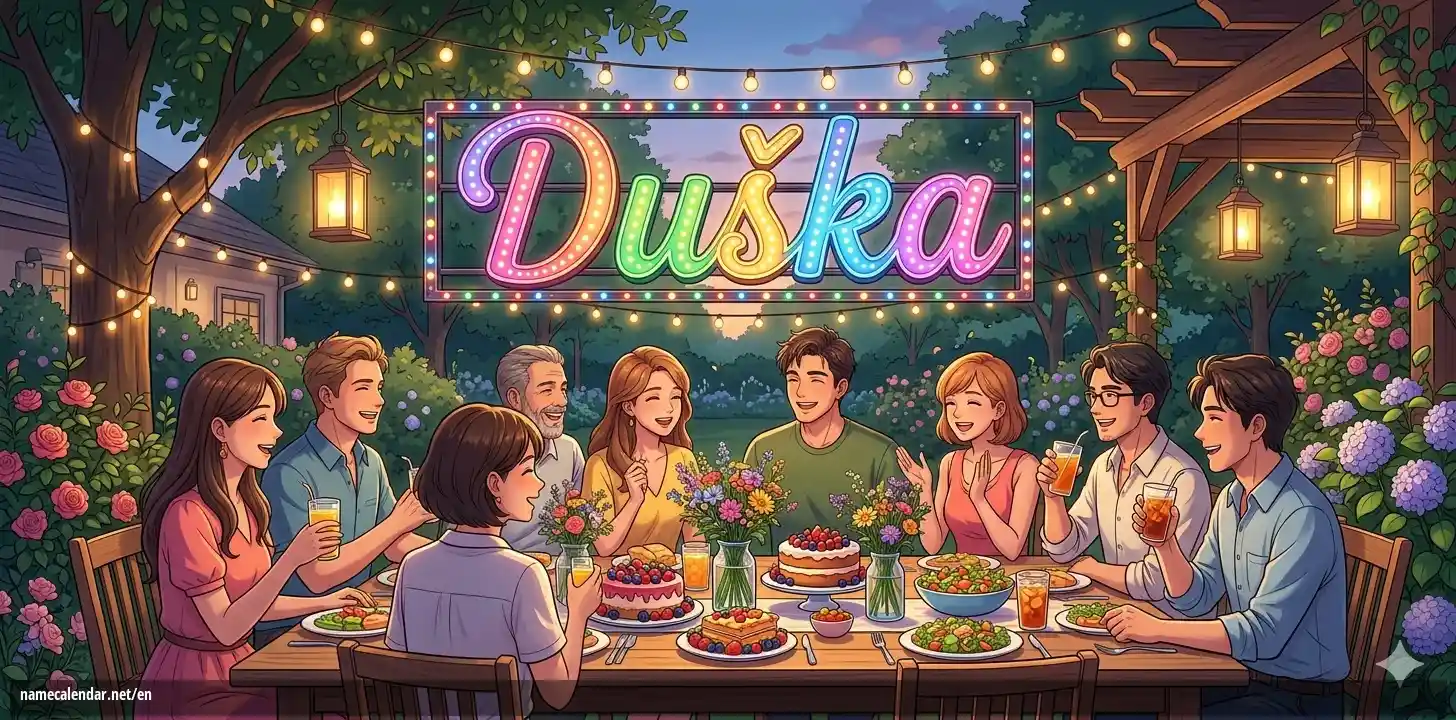 Celebration of name day and name - Duška