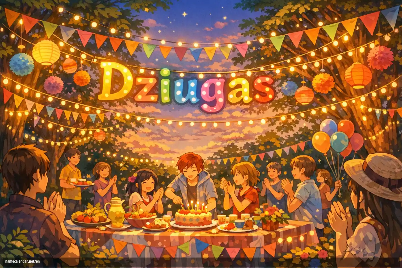 Celebration of name day and name - Dziugas
