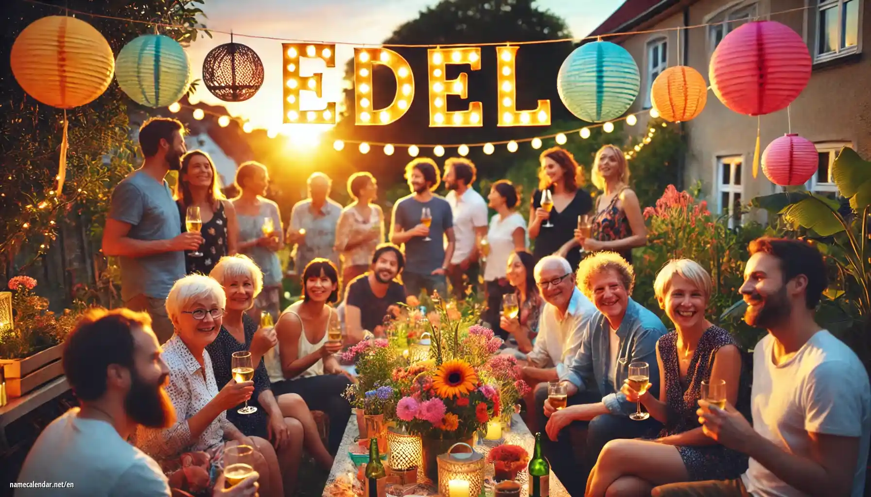 Celebration of name day and name - Edel