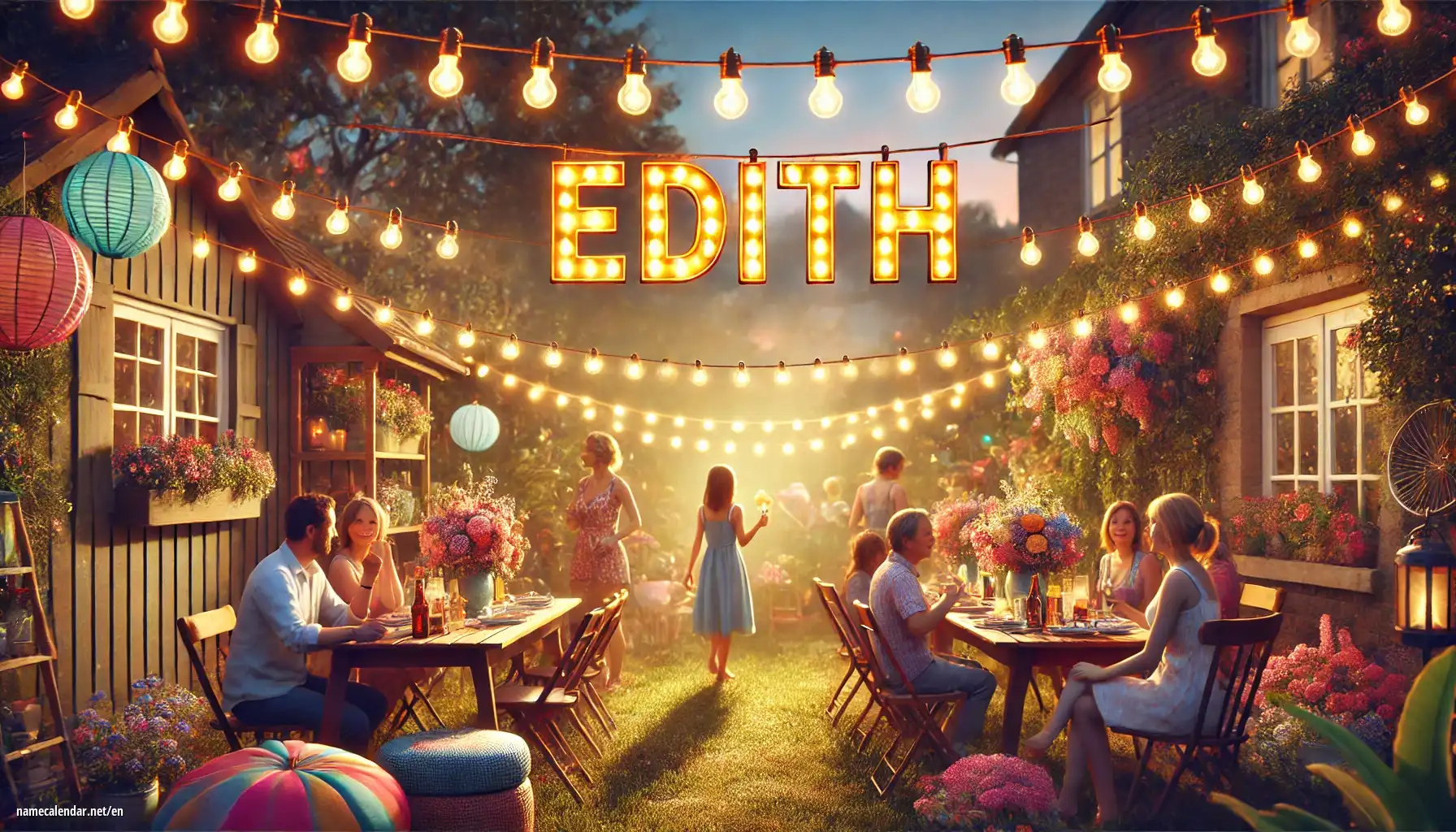 Celebration of name day and name - Edith