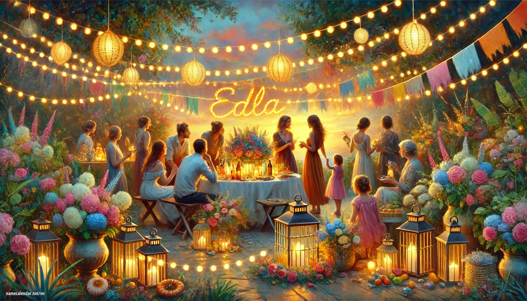 Celebration of name day and name - Edla