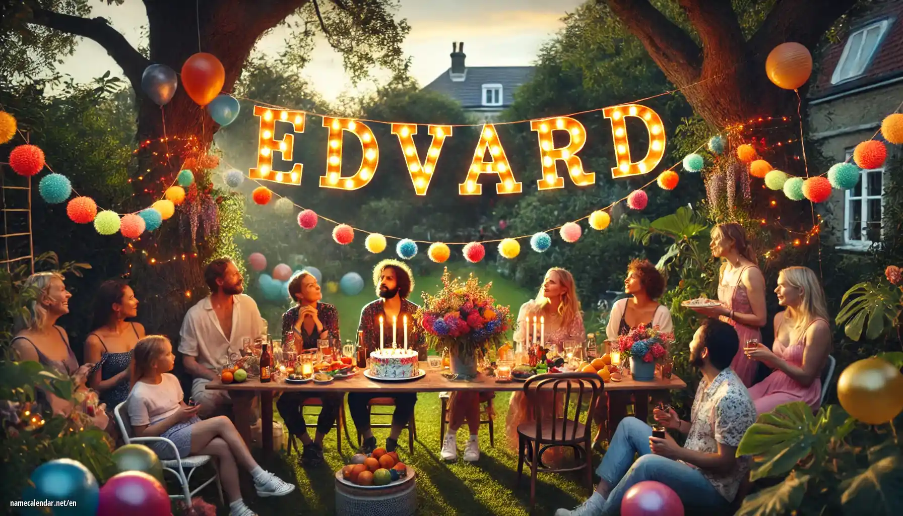 Celebration of name day and name - Edvard