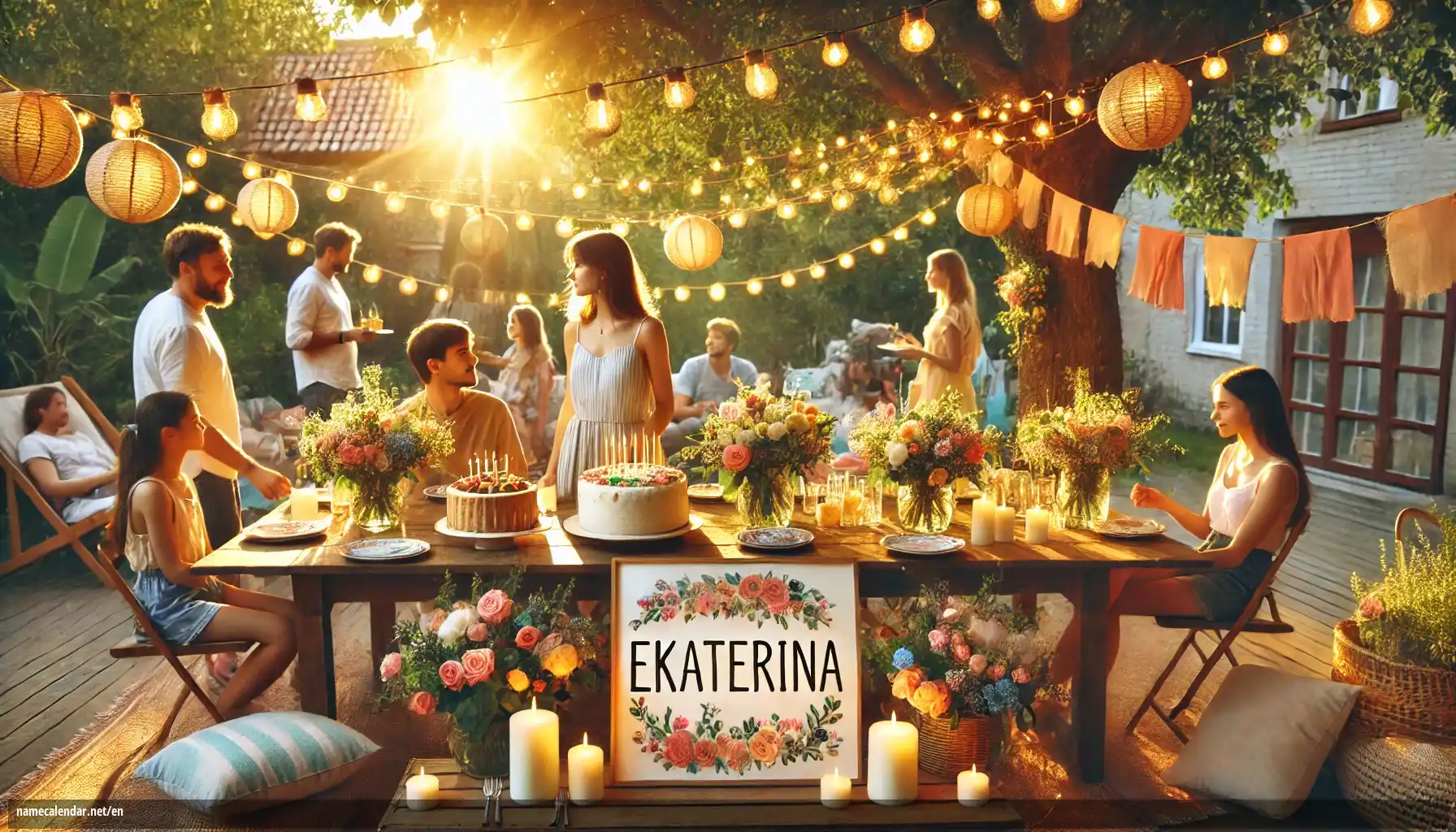 Celebration of name day and name - Ekaterina