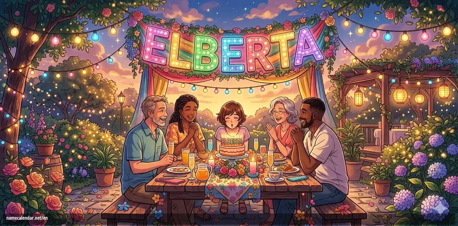Celebration of name day and name - Elberta