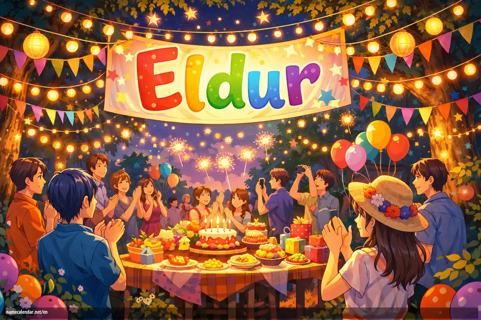 Celebration of name day and name - Eldur