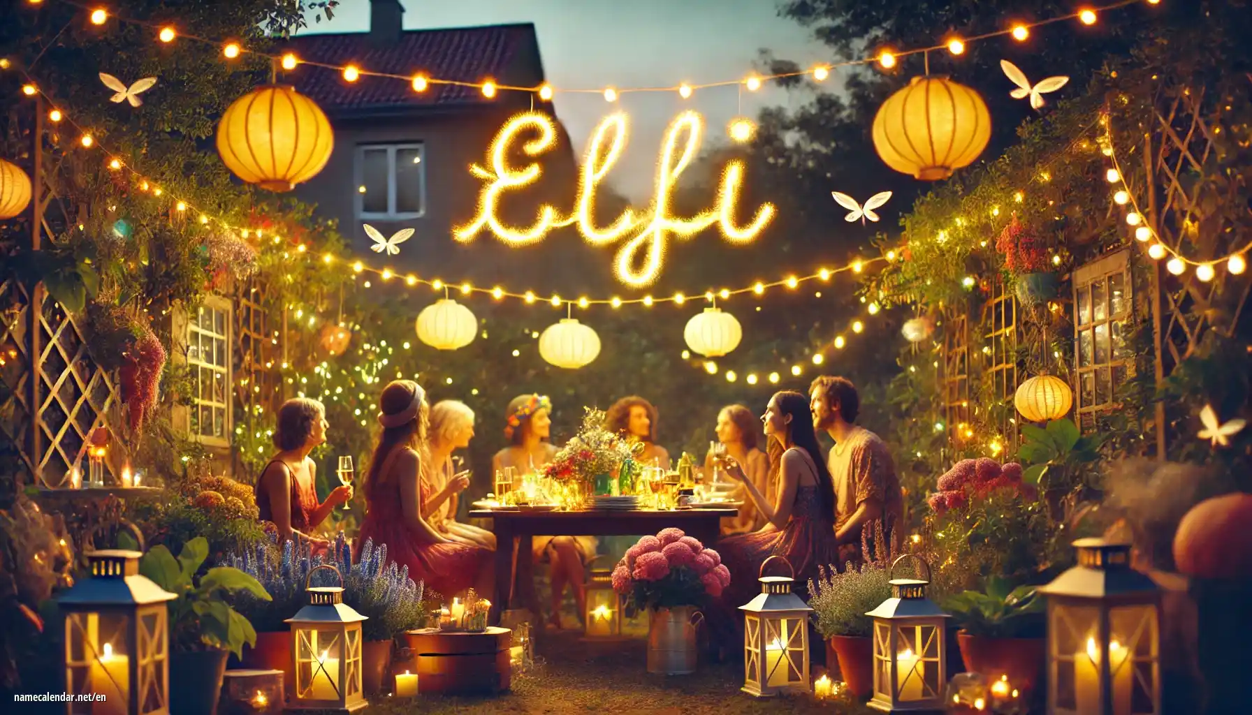 Celebration of name day and name - Elfi