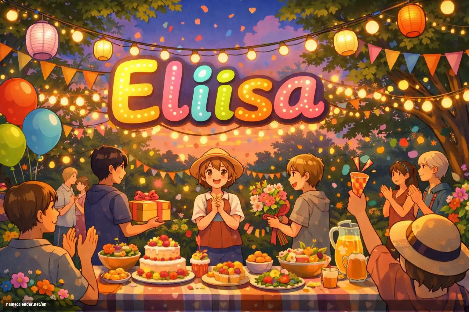 Celebration of name day and name - Eliisa