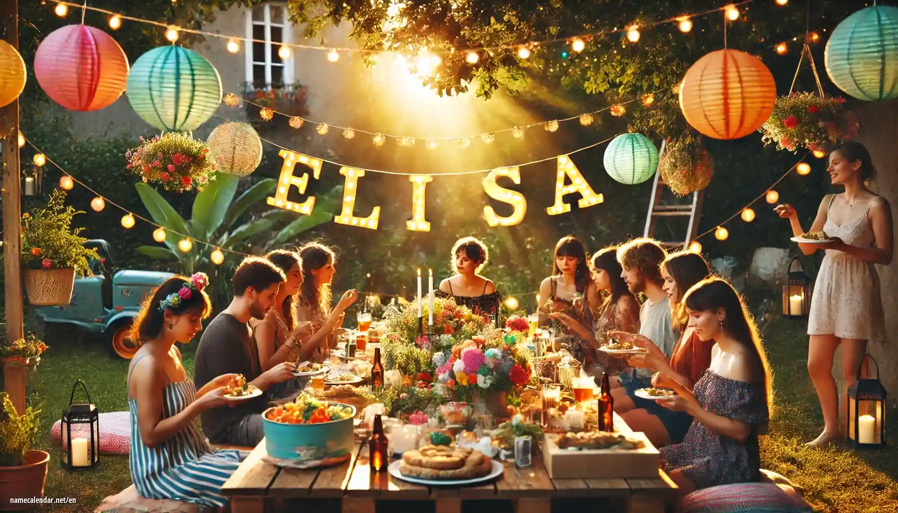 Celebration of name day and name - Elisa