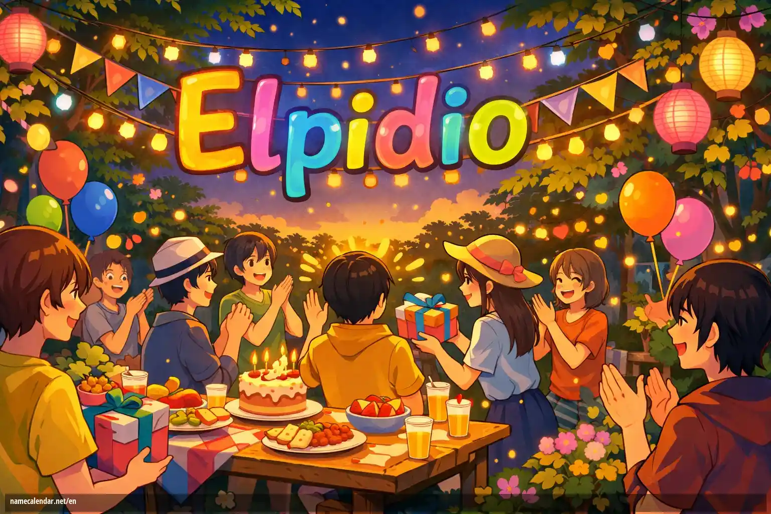 Celebration of name day and name - Elpidio