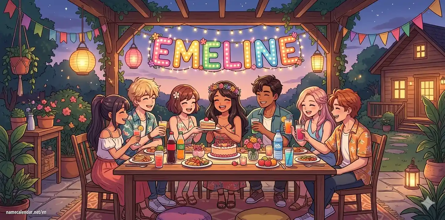 Celebration of name day and name - Emeline