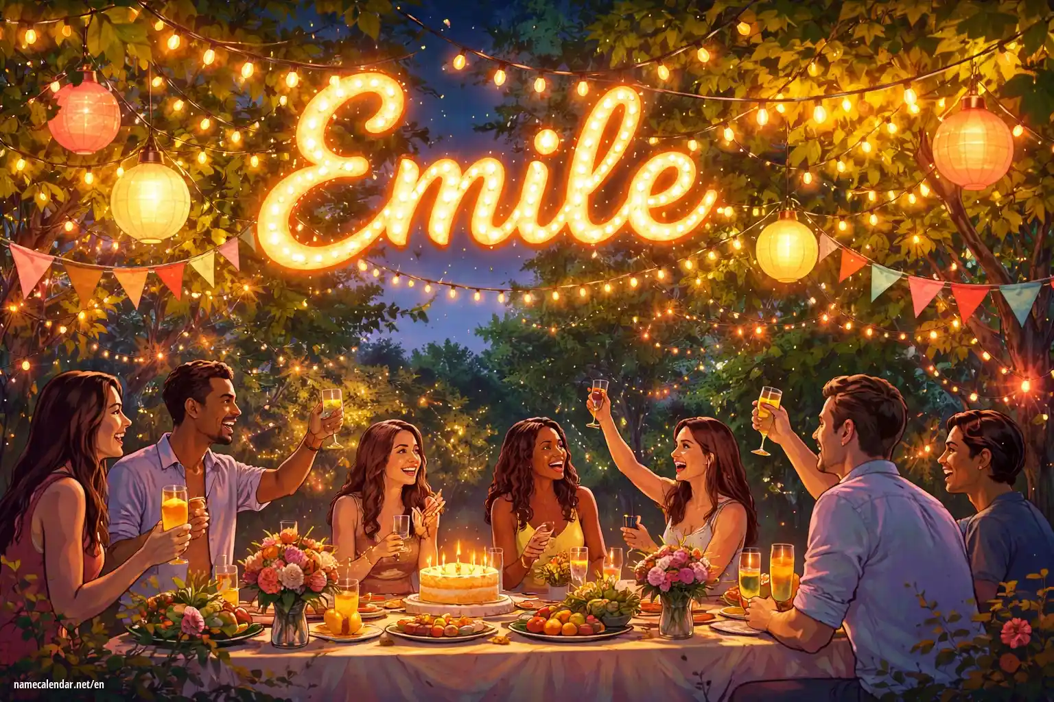 Celebration of name day and name - Emile