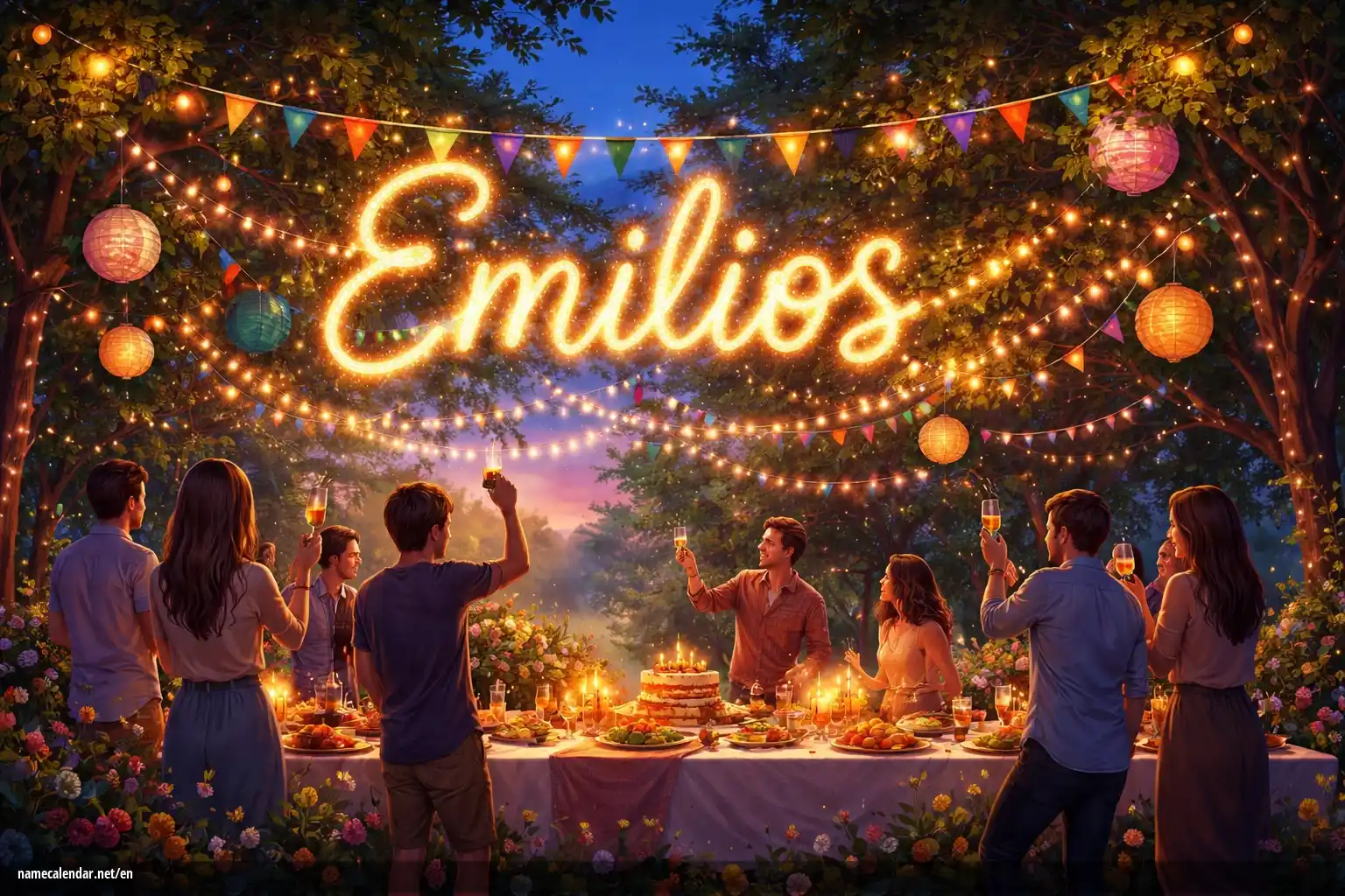 Celebration of name day and name - Emilios