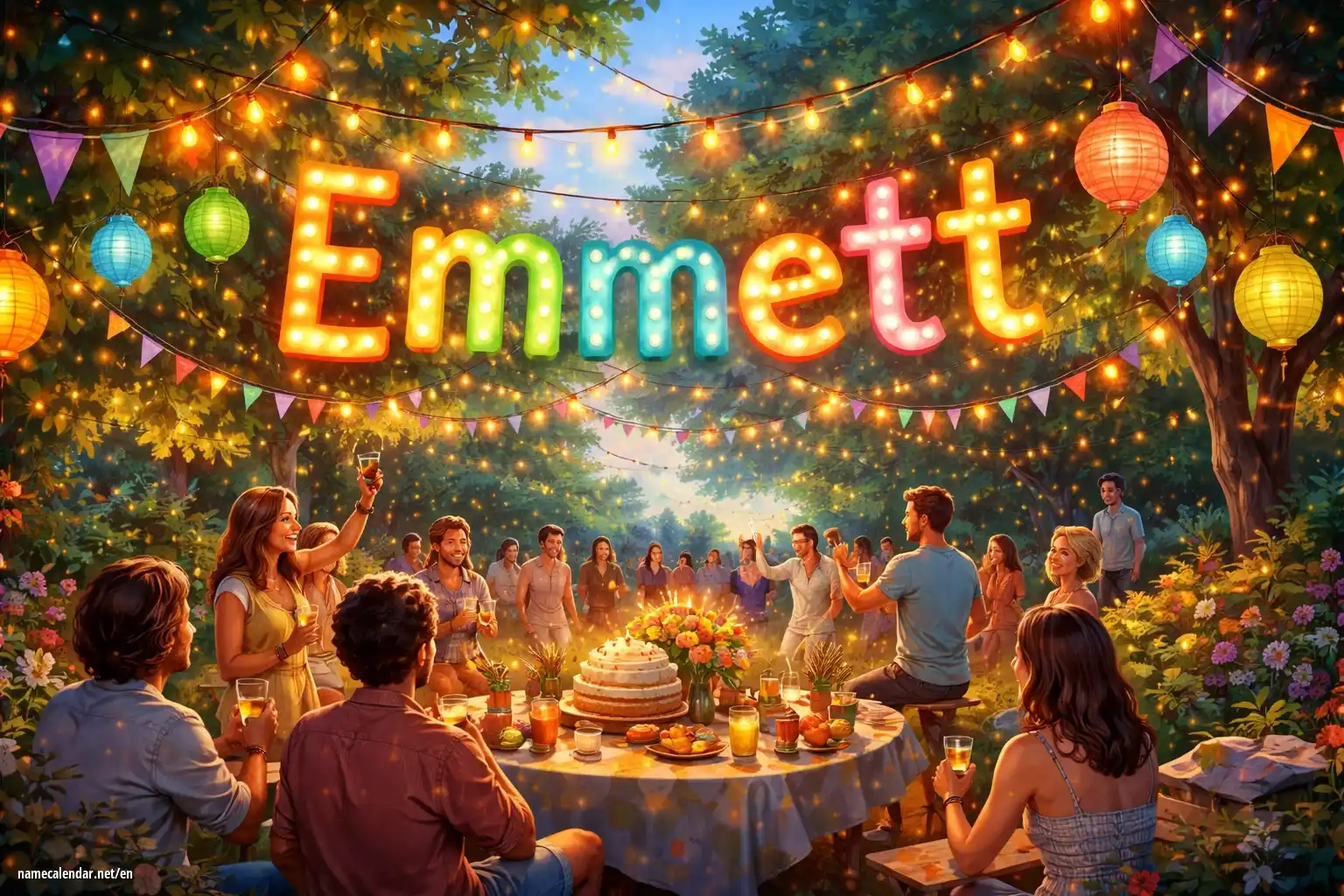 Celebration of name day and name - Emmett