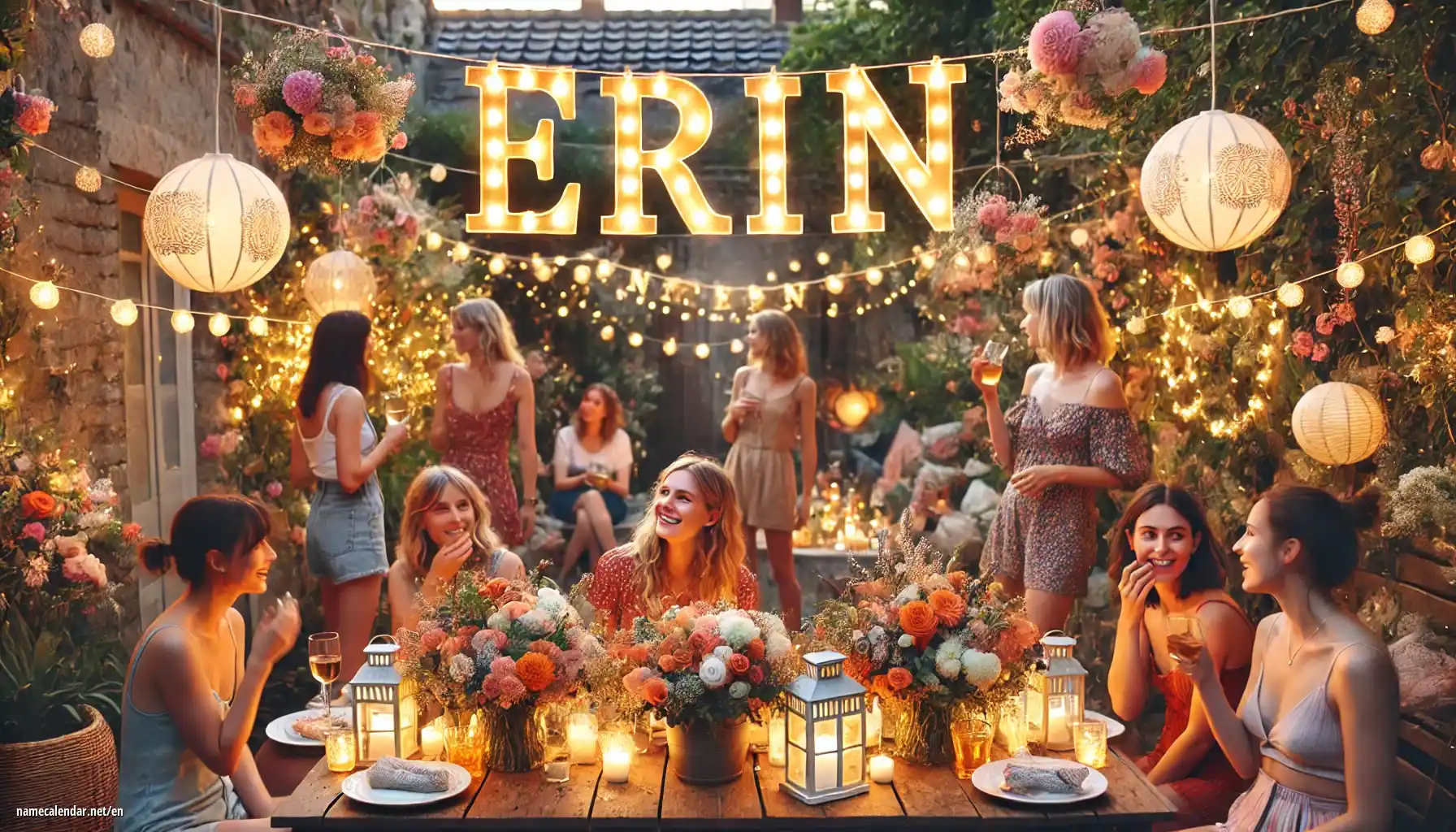 Celebration of name day and name - Erin