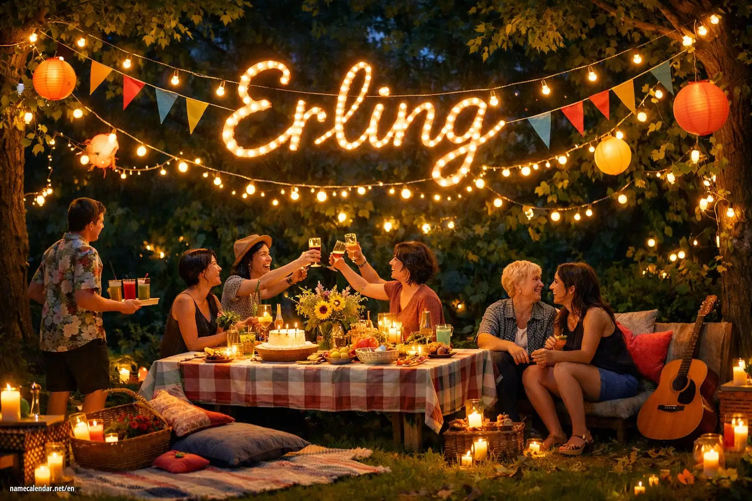 Celebration of name day and name - Erling