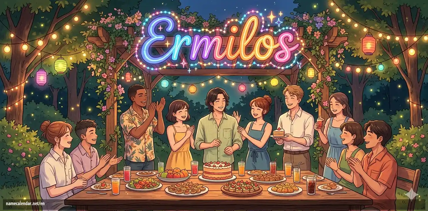 Celebration of name day and name - Ermilos