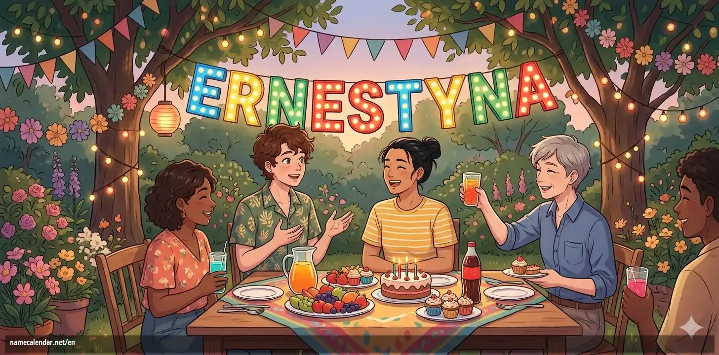 Celebration of name day and name - Ernestyna
