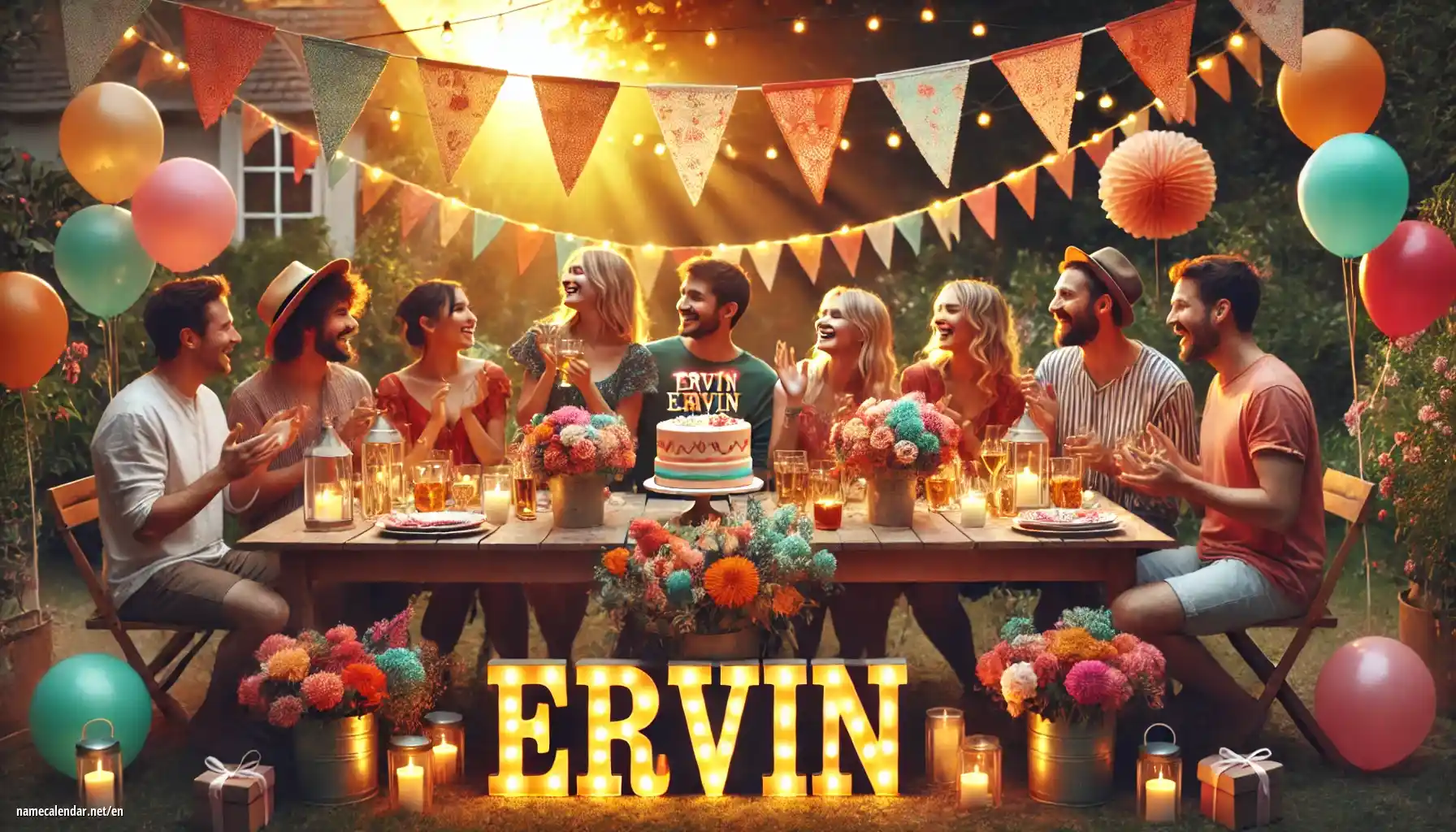 Celebration of name day and name - Ervín