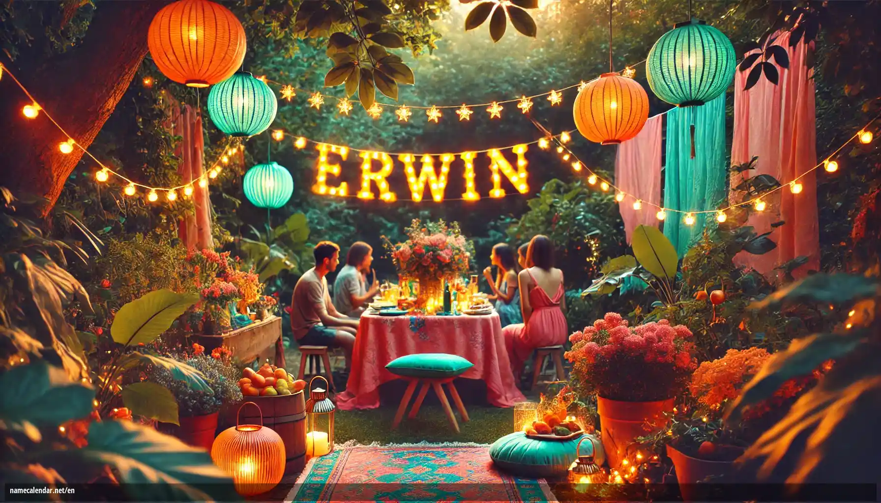 Celebration of name day and name - Erwin