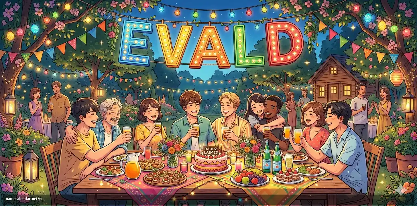 Celebration of name day and name - Evald