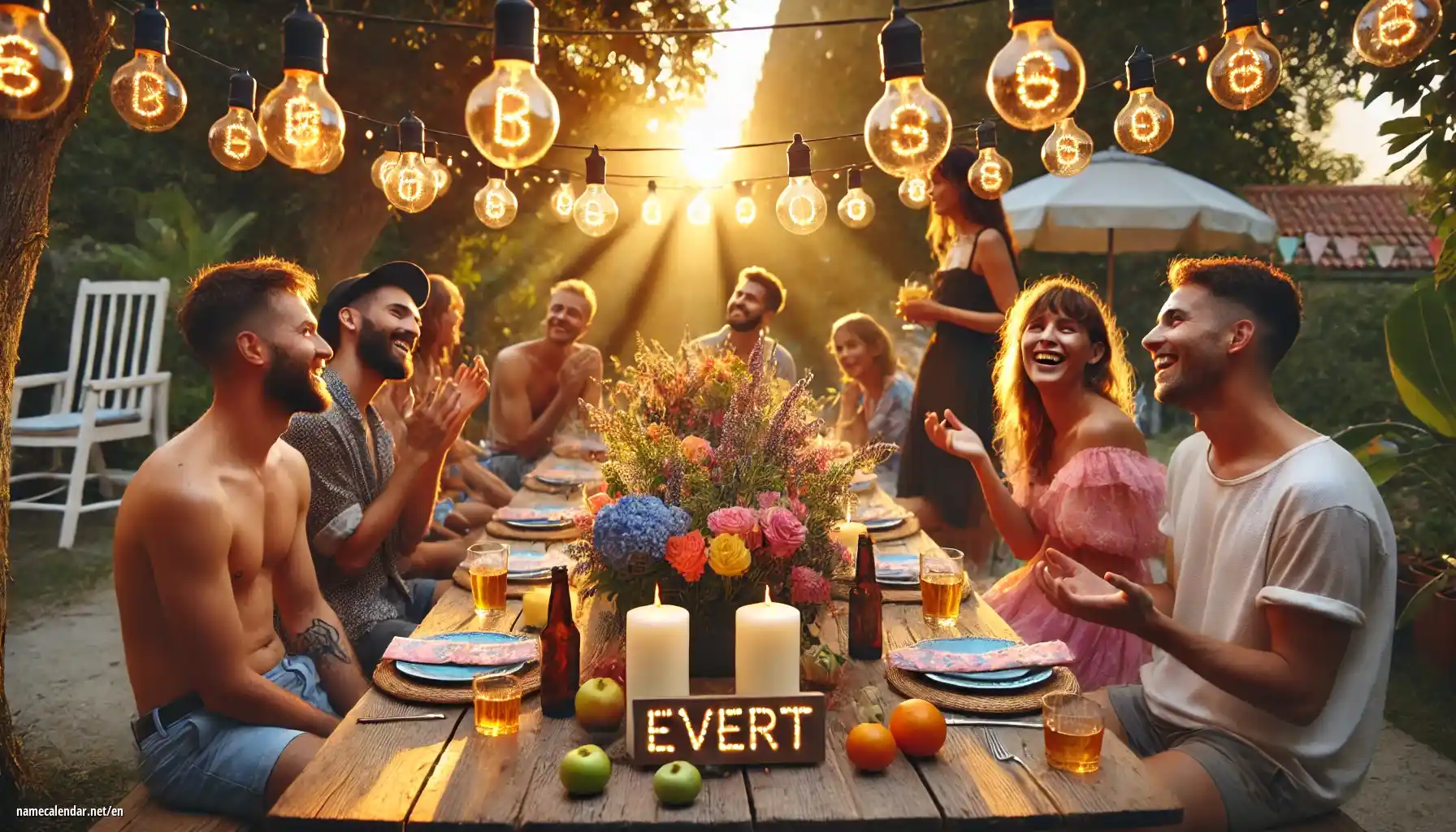 Celebration of name day and name - Evert