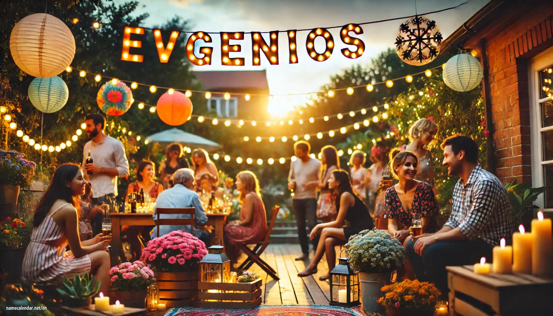 Celebration of name day and name - Evgenios