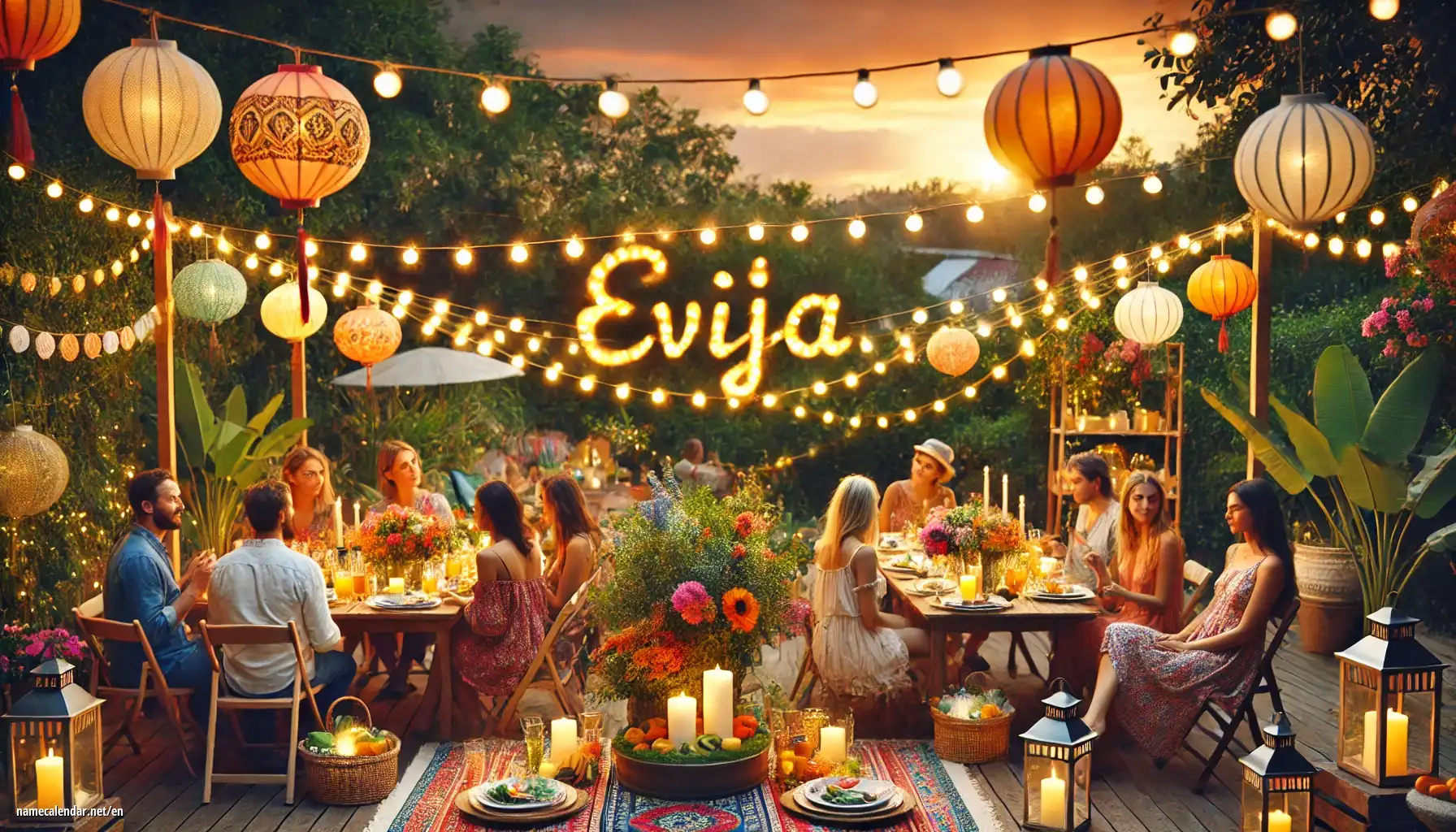 Celebration of name day and name - Evija