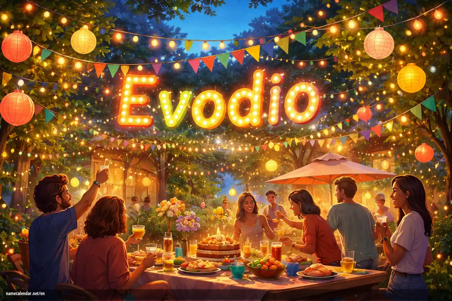 Celebration of name day and name - Evodio