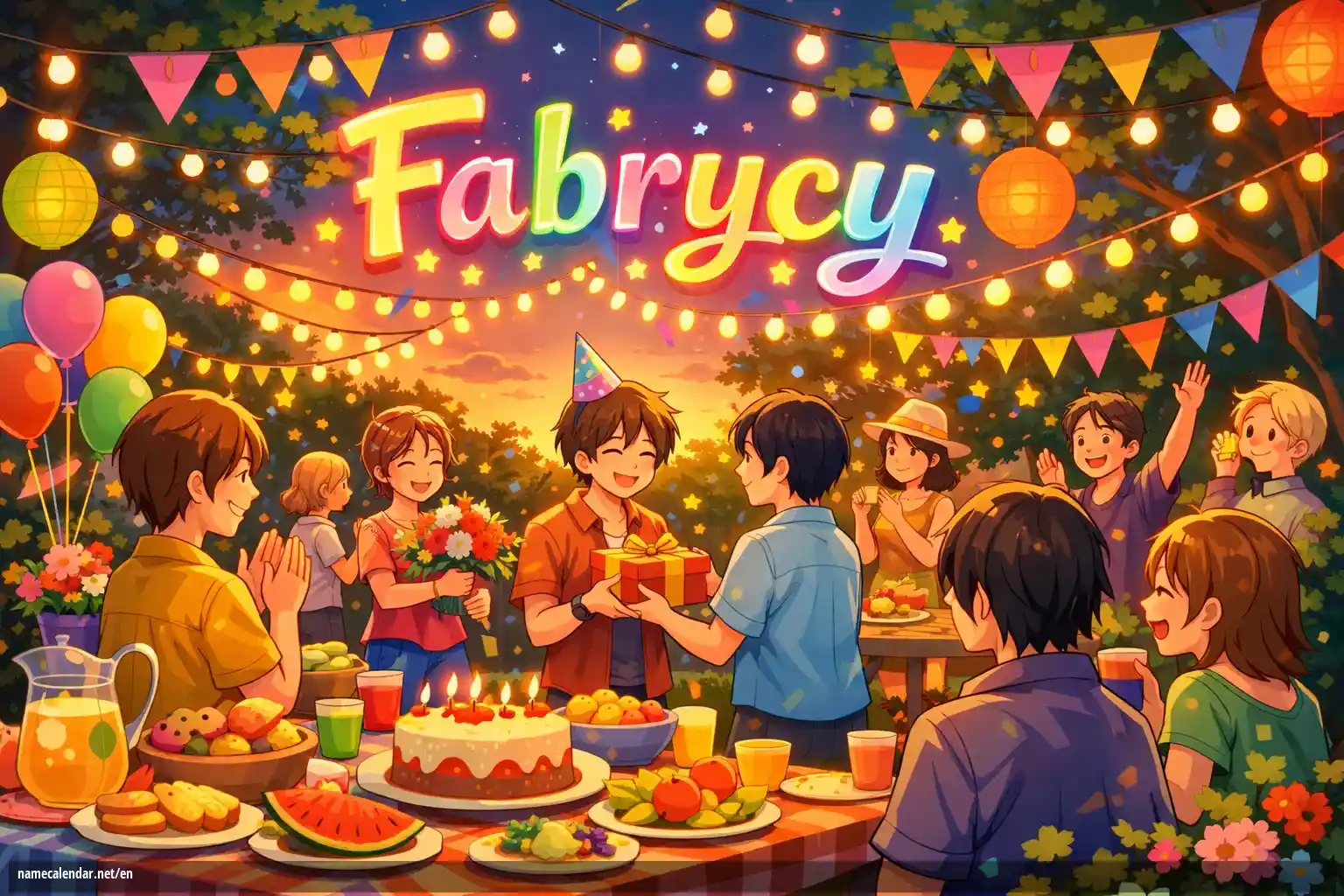 Celebration of name day and name - Fabrycy