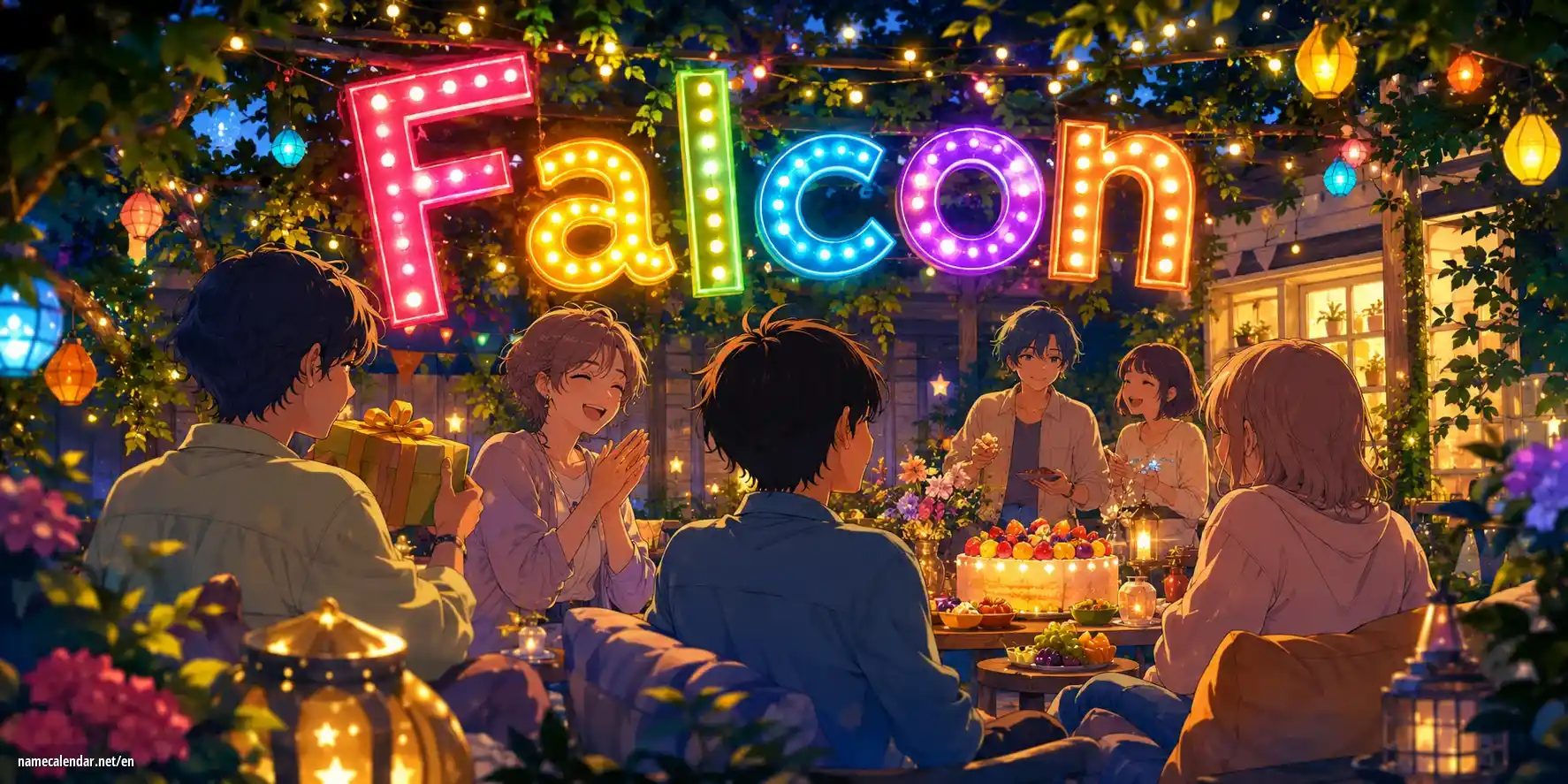 Celebration of name day and name - Falcon