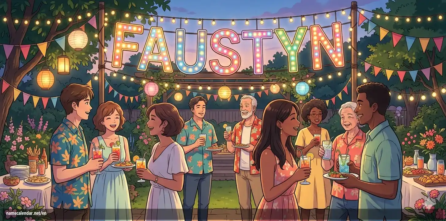 Celebration of name day and name - Faustyn